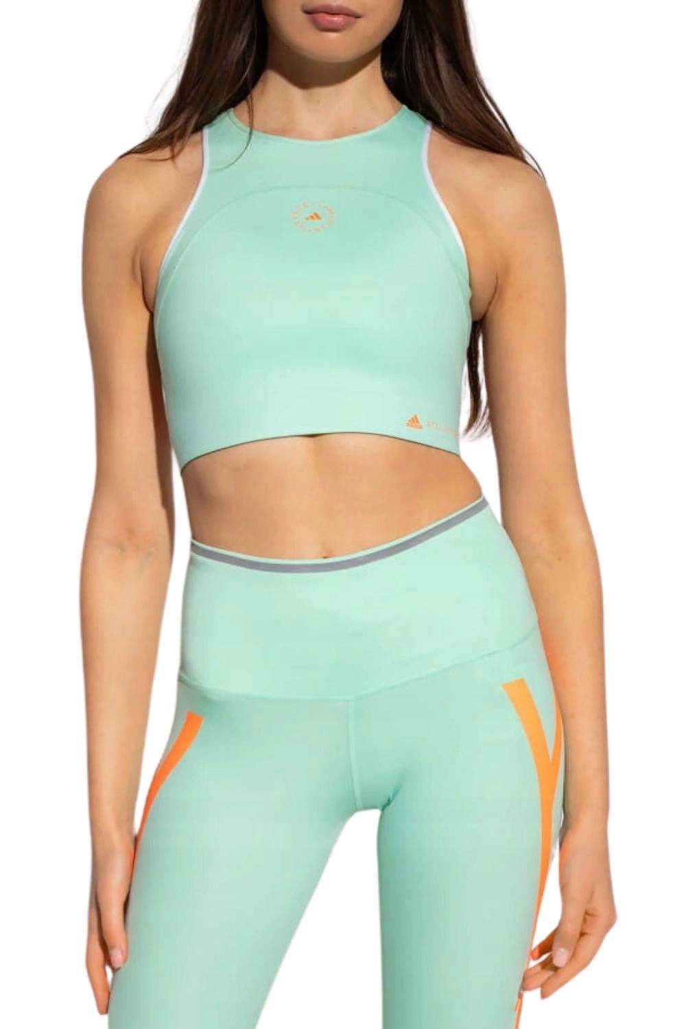 Top sportowy Adidas X Stella Mccartney biustonosz stanik miętowy r. S