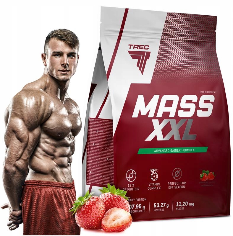 Gainer Trec Mass XXL 3000g Mutant Mass Sacharidy Velké 3kg