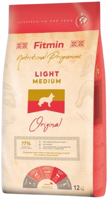 Fitmin Medium Light sucha karma dla psa Drób 12 kg