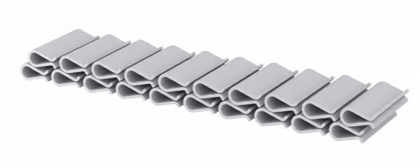 

20x Klipsy Do Taśma Ogrodzeniowa Szare 47,5 mm