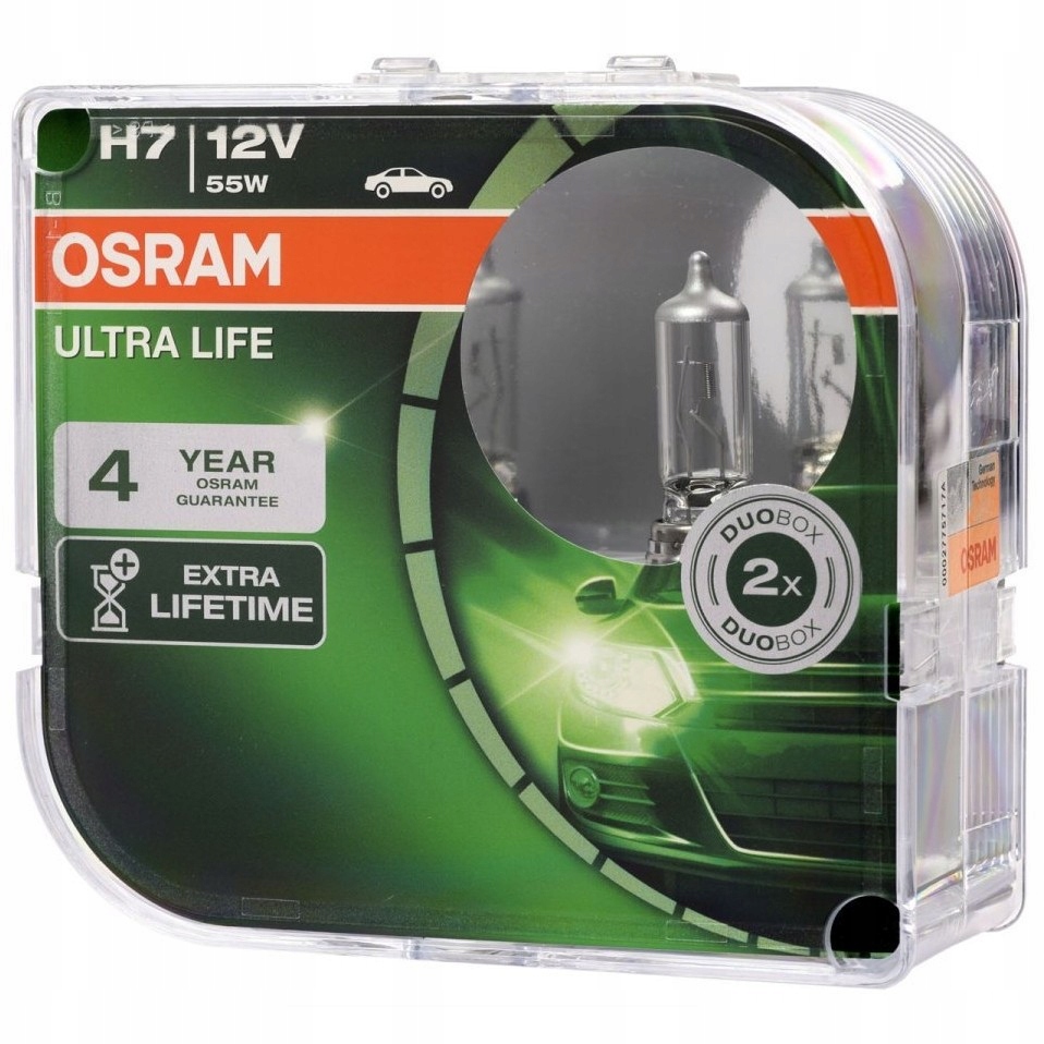 

Trwałe Żywotne żarówki H7 Osram Ultra Life