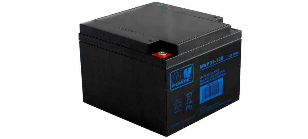 akumulator Mwp 26-12B (Long Life, 12V-26Ah, Bolt M5)