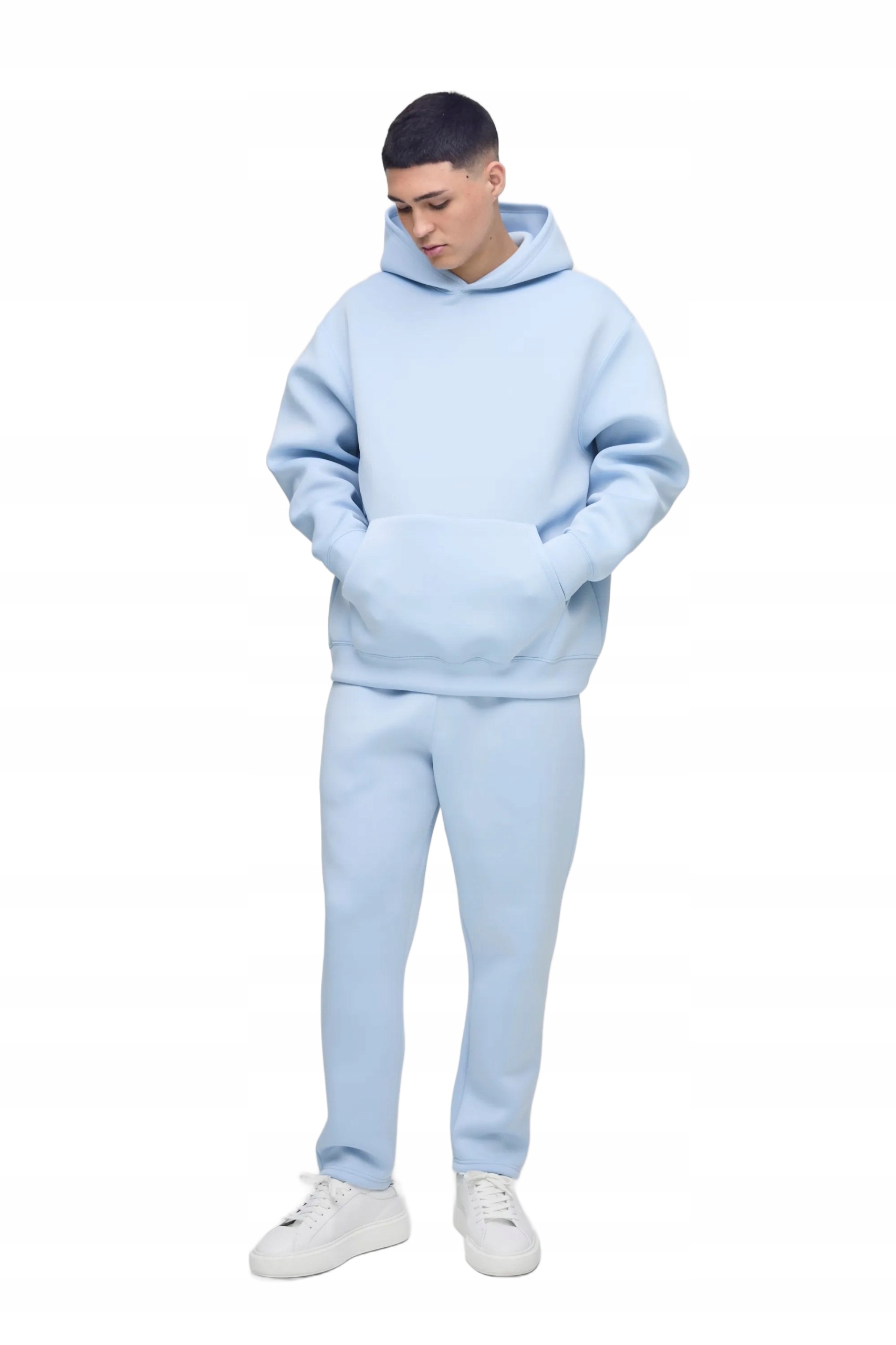 Boohooman Pánský Teplákovka Komplet S Kapucí Dlouhý Rukáv Modrý L Z3A