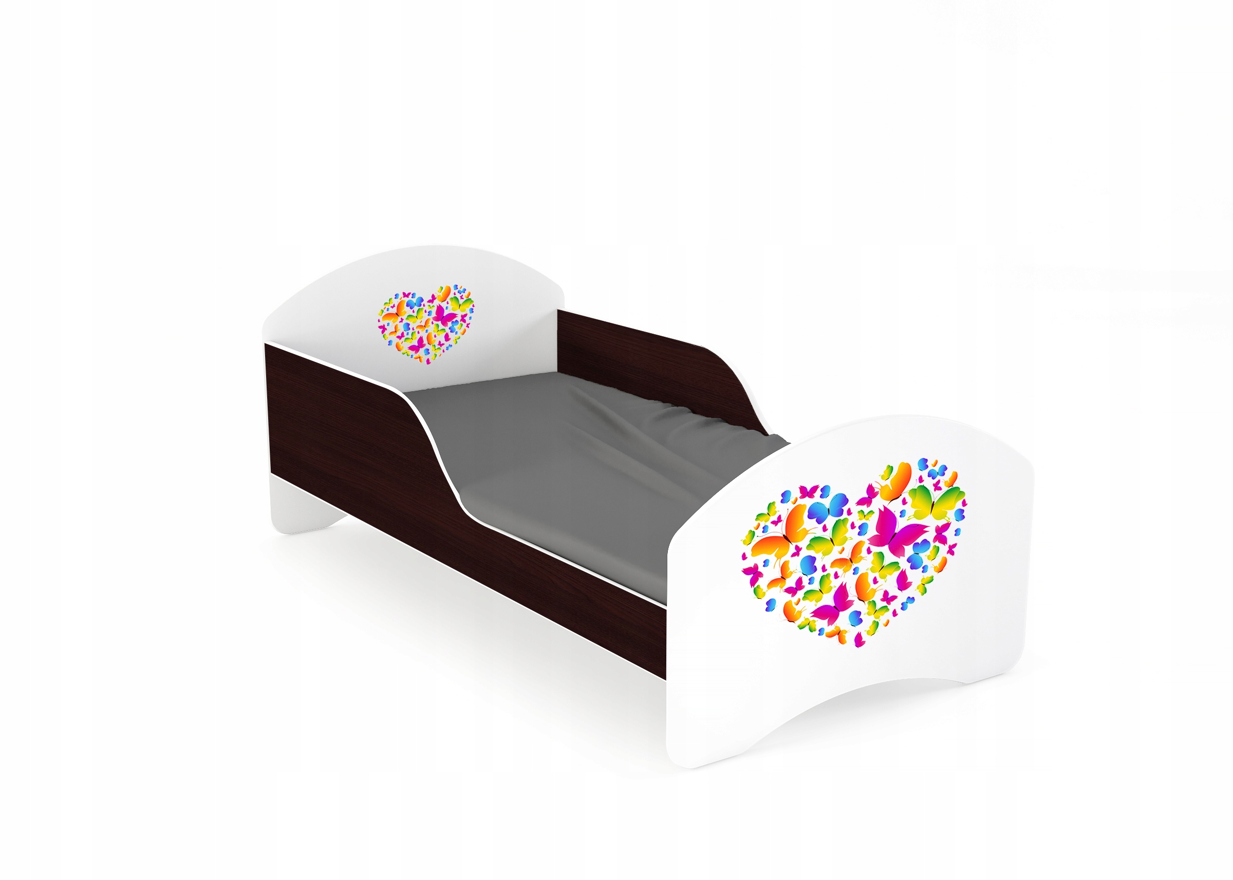 Łóżko dziecięce LEO2 160x80 biało-wenge Rodzaj łóżka łóżko tradycyjne