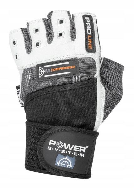 POWER-SYSTEM profesjonalne rękawiczki treningowe No Compromise z owijką S Marka Power-System