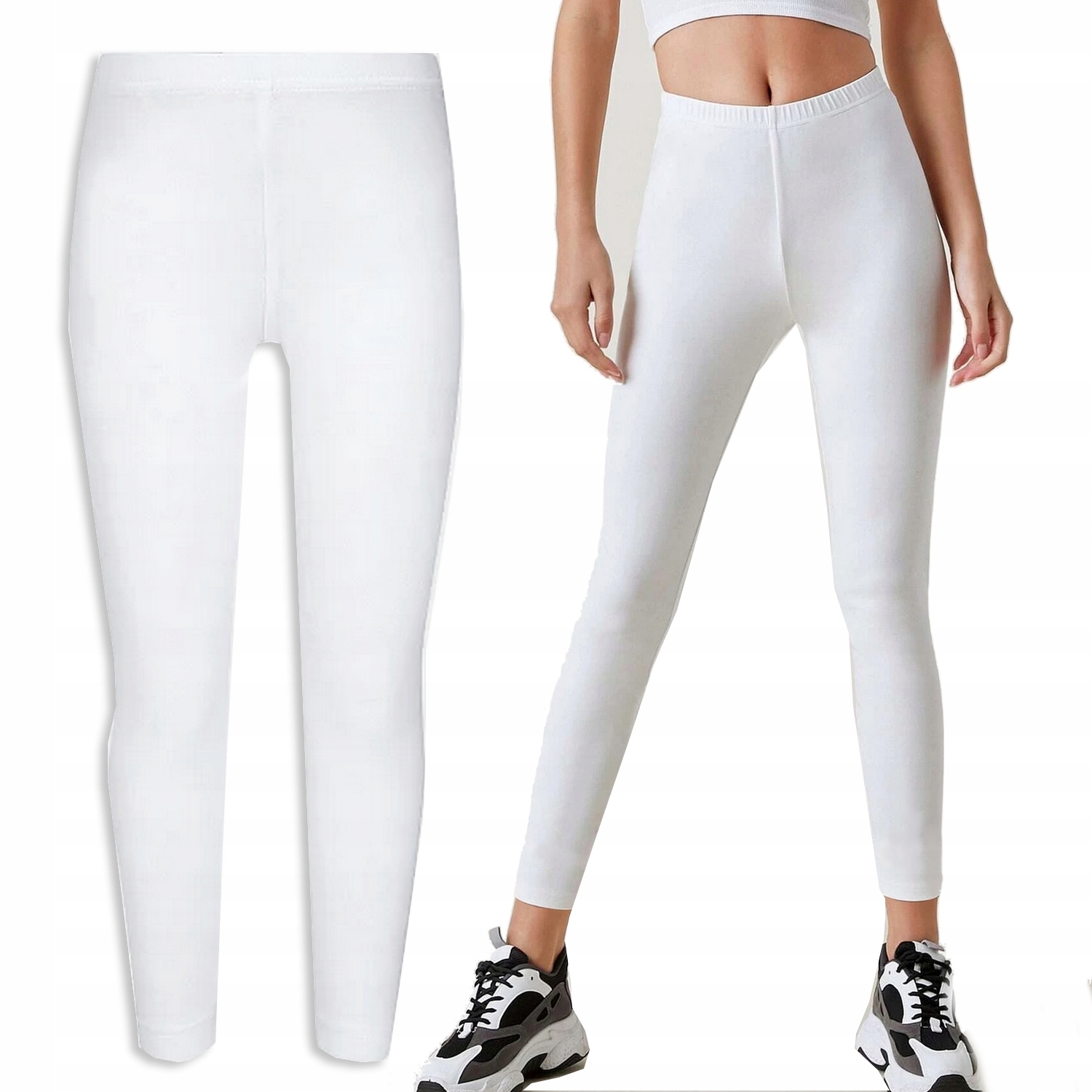 

Getry Legginsy Wysoki Stan Bawełniane # S/m Db