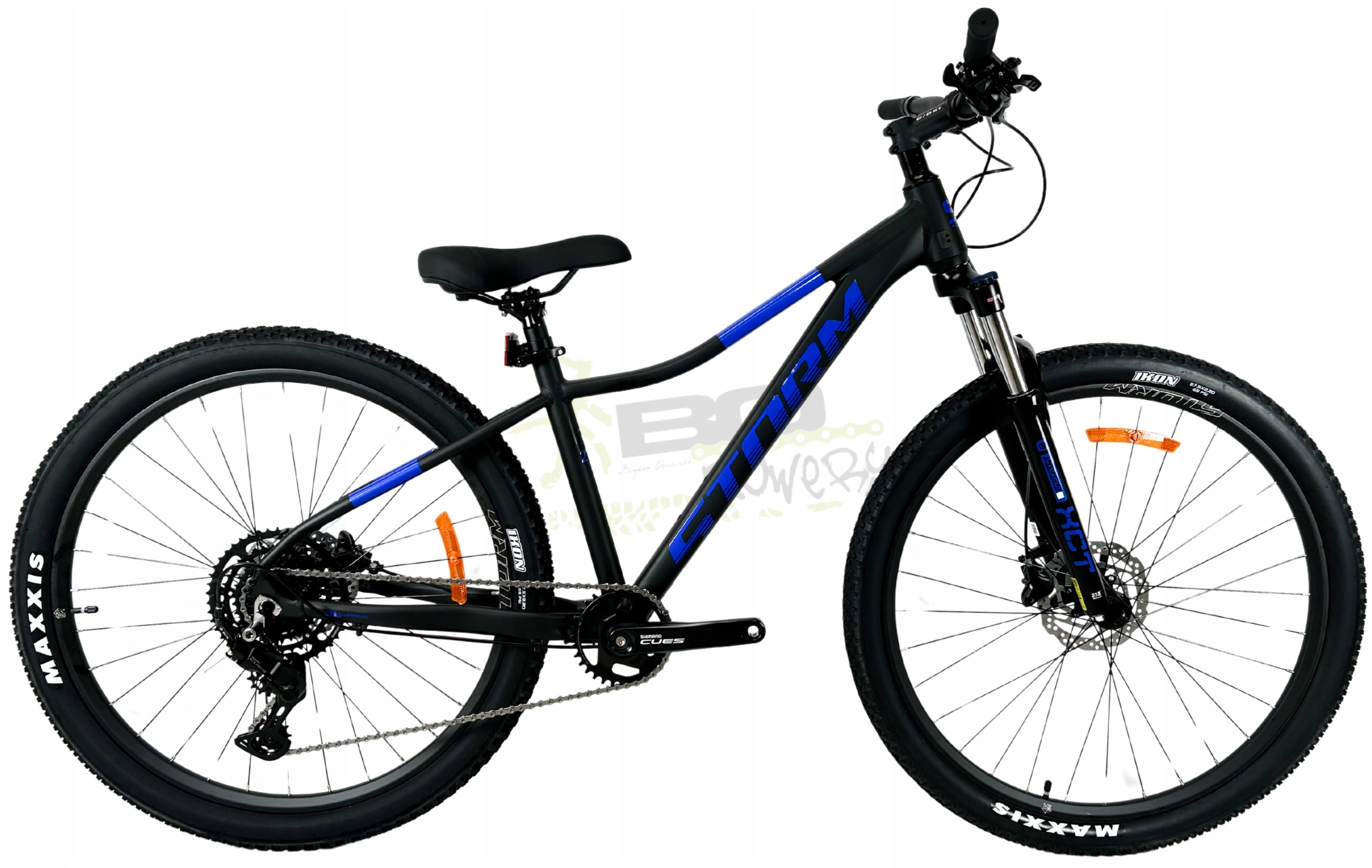 Rower Górski Mtb Storm Shark 5.0 rama 15 27,5 czarny mat niebieski 2026