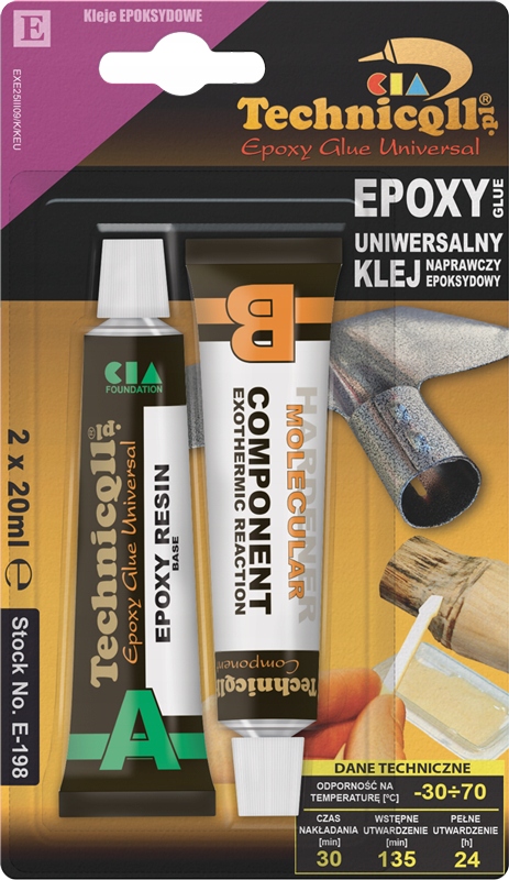 

Klej Uniwersalny Epoksydowy Technicql 2x20ml E-198