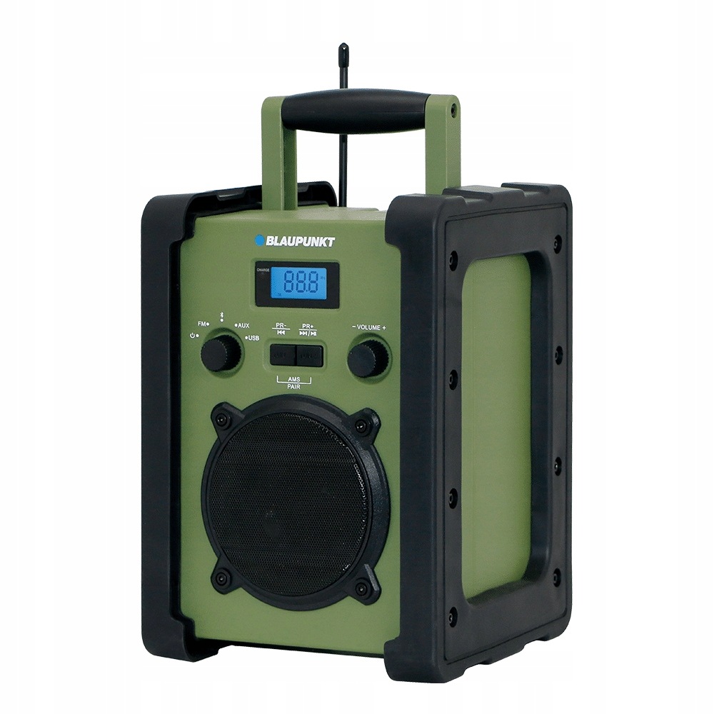 Stavební Rádio Blaupunkt PP35BT Jobsite Bluetooth Aku Fm Aux LCD displej