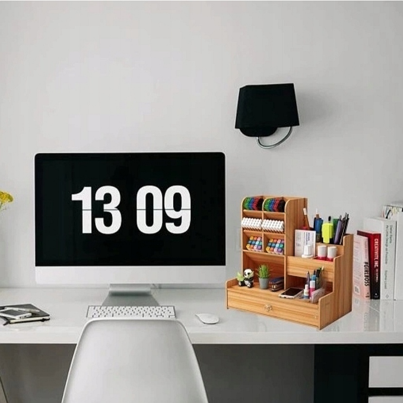 ORGANIZATOR NA BIURKO DREWNIANY PRZYBORNIK Marka inny