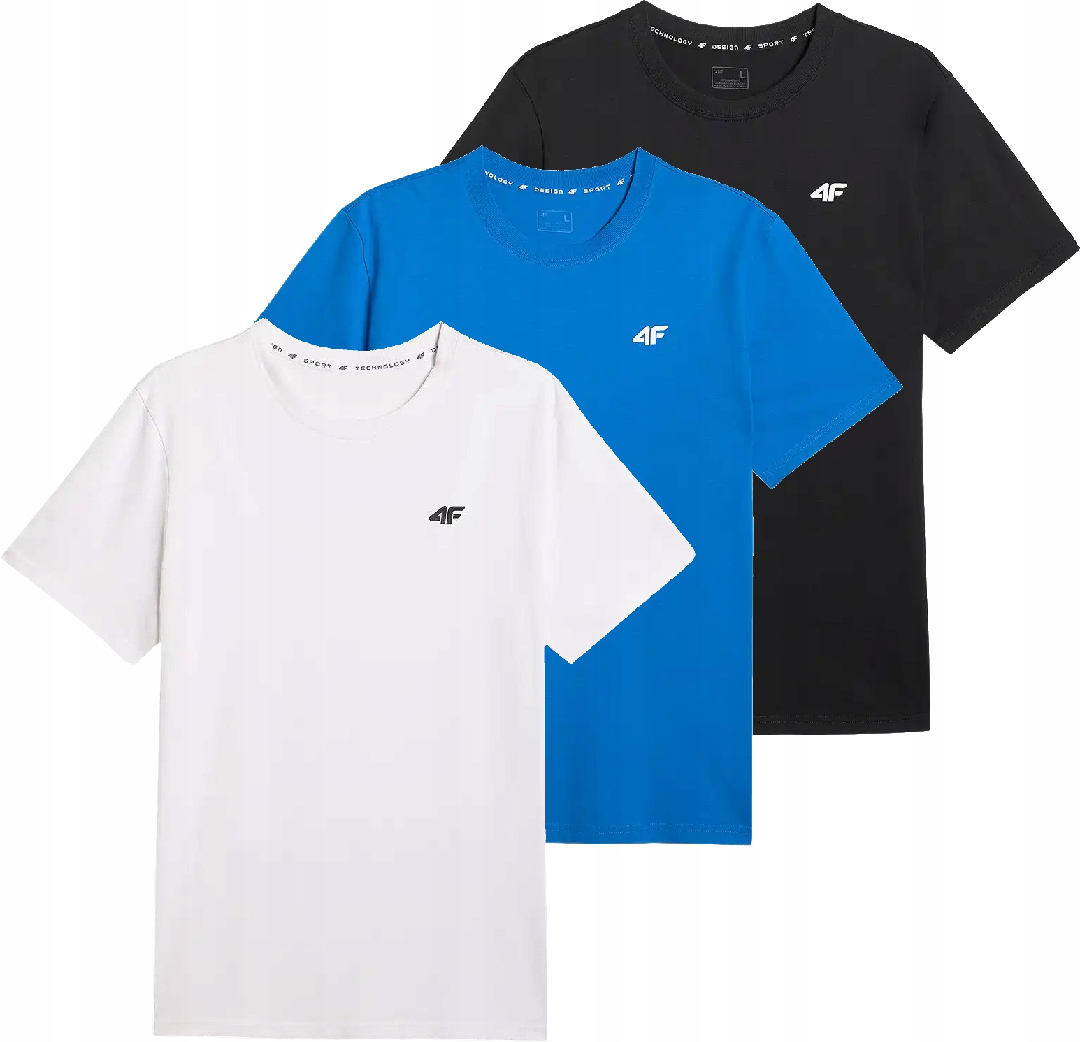 Koszulka 4F męska t-shirt zestaw sportowy bawełna komplet 3-PAK r. L