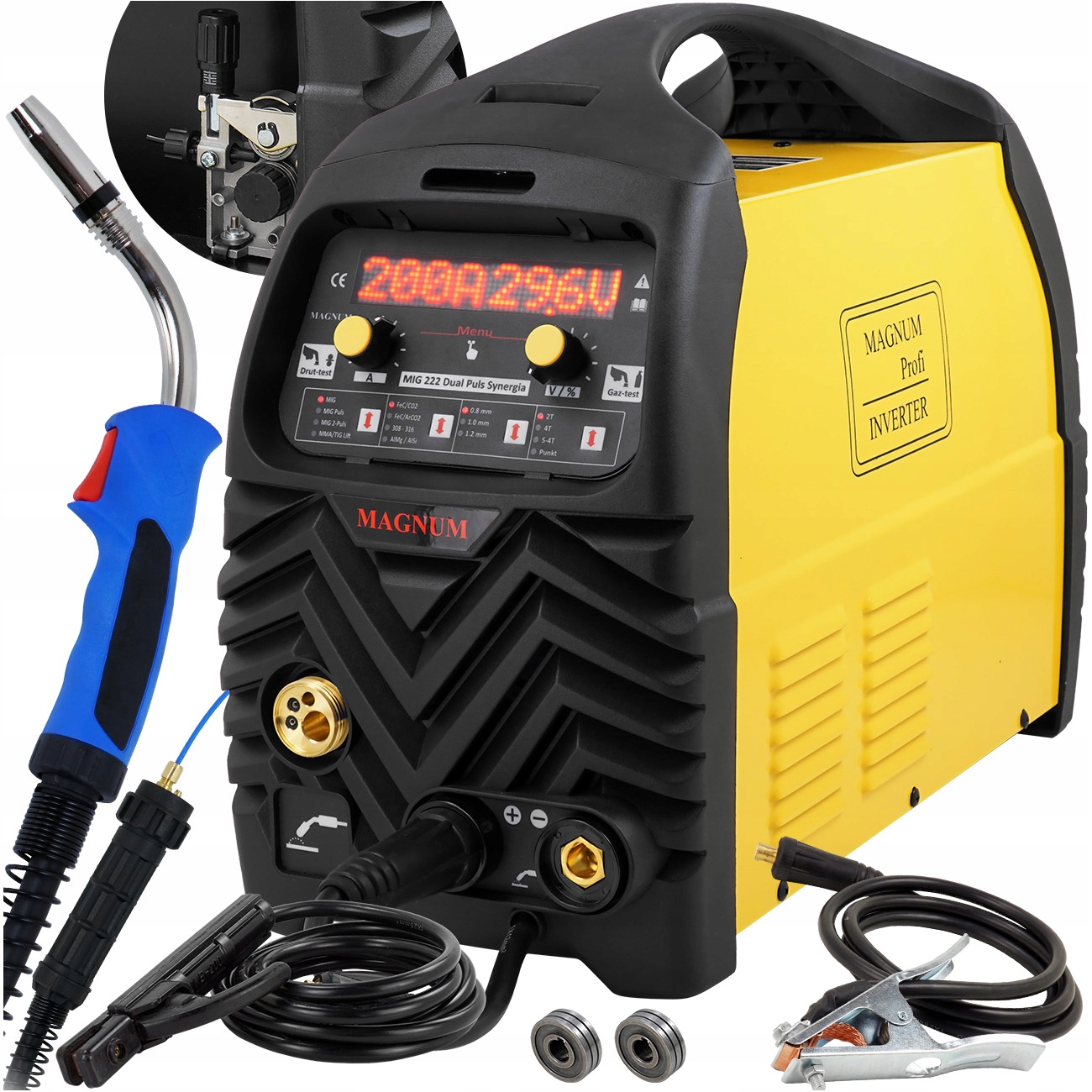 Spawarka Magnum Mig 222 Dp LCD migomat z pulsem