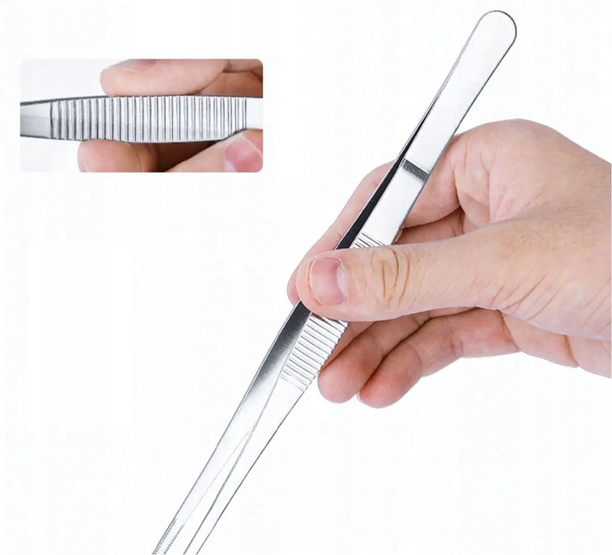 PENSETA PĘSETA PENCETA PINCETA METALOWA 25 cm Model Prosta