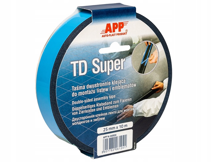 APP TD SUPER TAŚMA DWUSTRONNA PIANKOWA DO LISTEW I EMBLEMATÓW 25mm x 10m