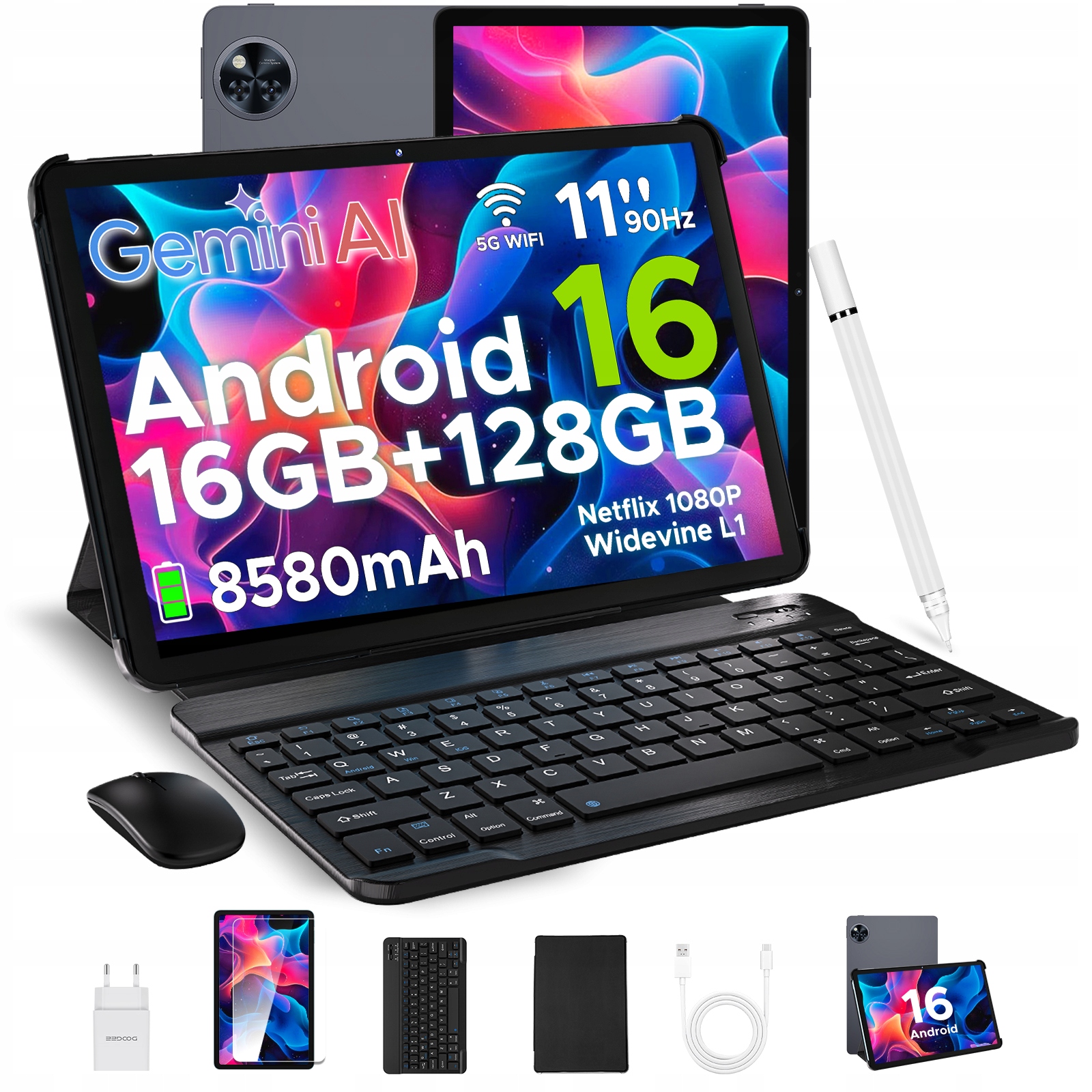 Doogee U11 Tablet Android 16 Klávesnica/Pero 11“ 16/128GB 2TB 8580mAh Otg