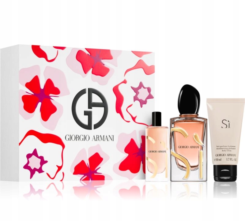 Giorgio Armani Si Intense sada Edp sprej 100 ml a 15 ml balzám 50 ml