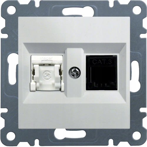 Hager Lumina 2 bílá komp.-telefonní zásuvka