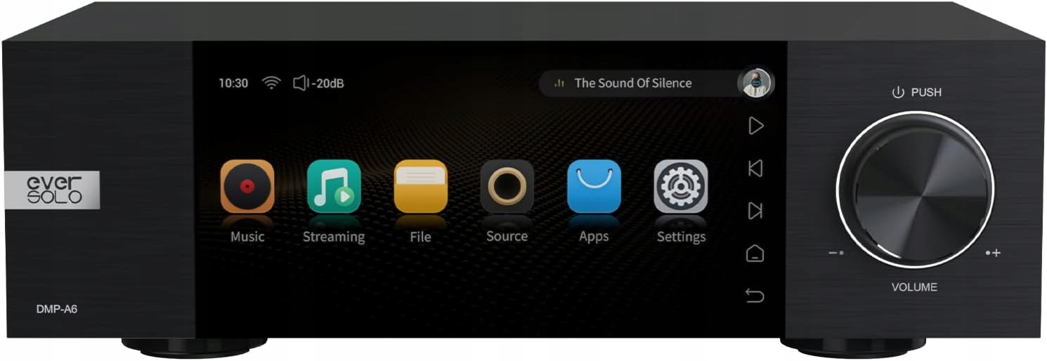 Odtwarzacz sieciowy EverSolo DMP-A6 czarny wzmacniacz All-in-One Bluetooth