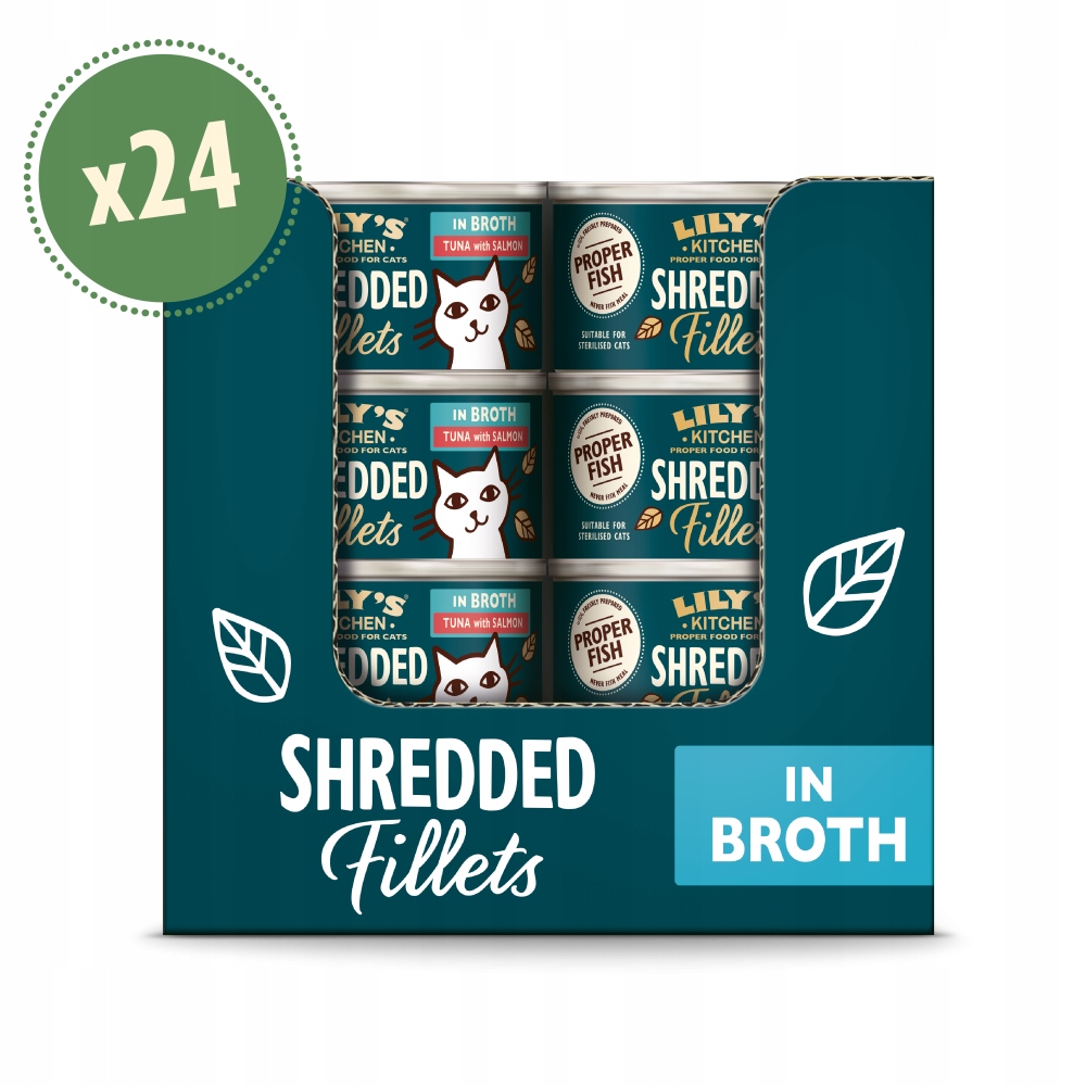 Levně Lily's Kitchen Cat Tuna s tuňákem a lososem ve vývaru 24 x 70 g