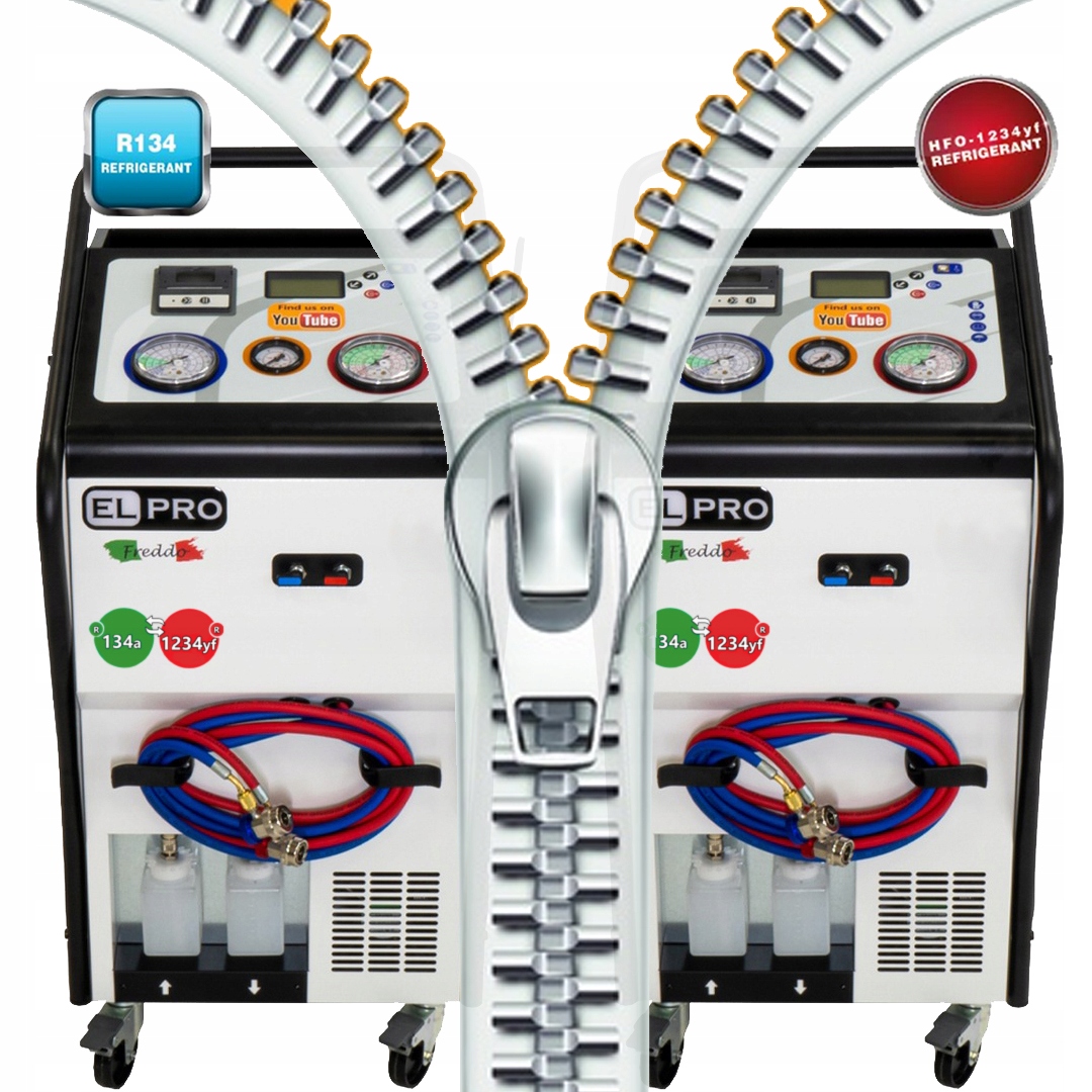 ELPRO FREDDO R134a 1234yf двойная станция кондиционирования воздуха