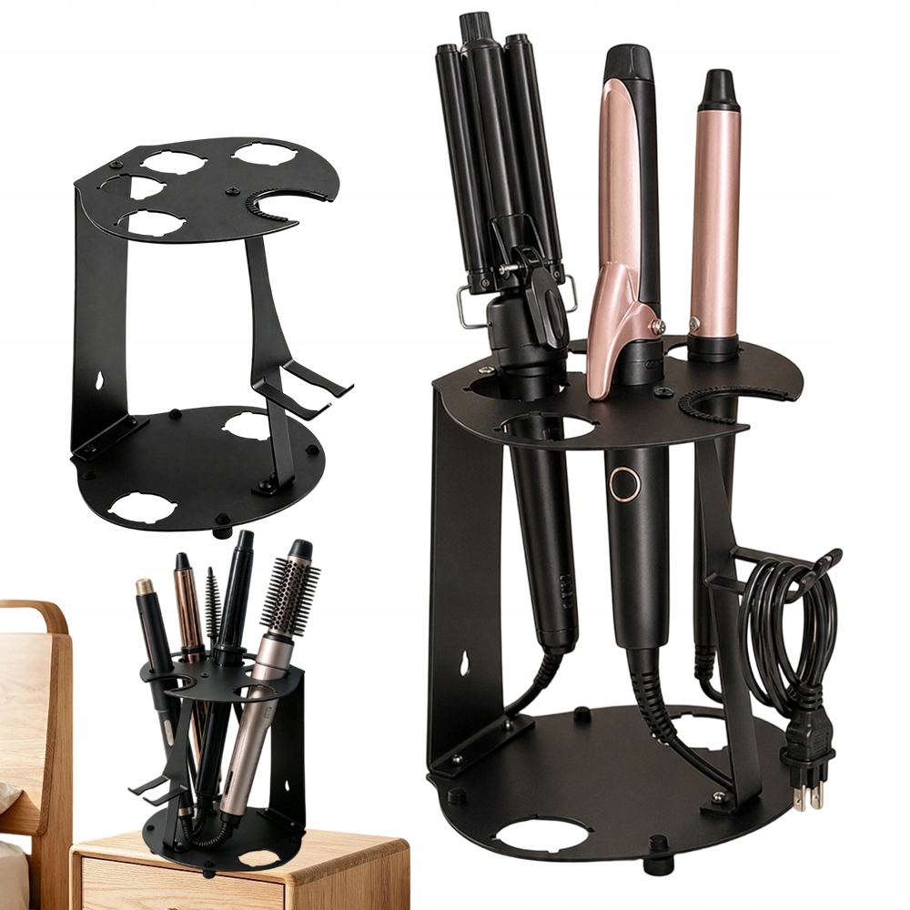 Držák Organizéru Na Kulmu Pro Airwrap Černý Ocel Silný