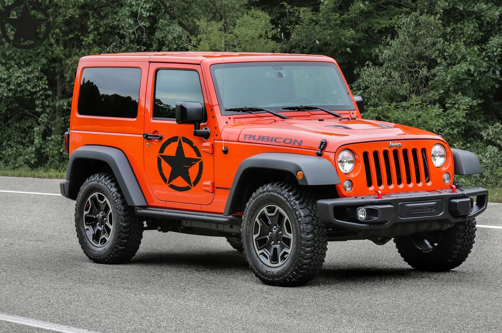 Naklejki na maskę do JEEP WRANGLER GWIAZDA US ARMY Waga produktu z opakowaniem jednostkowym 0.8 kg