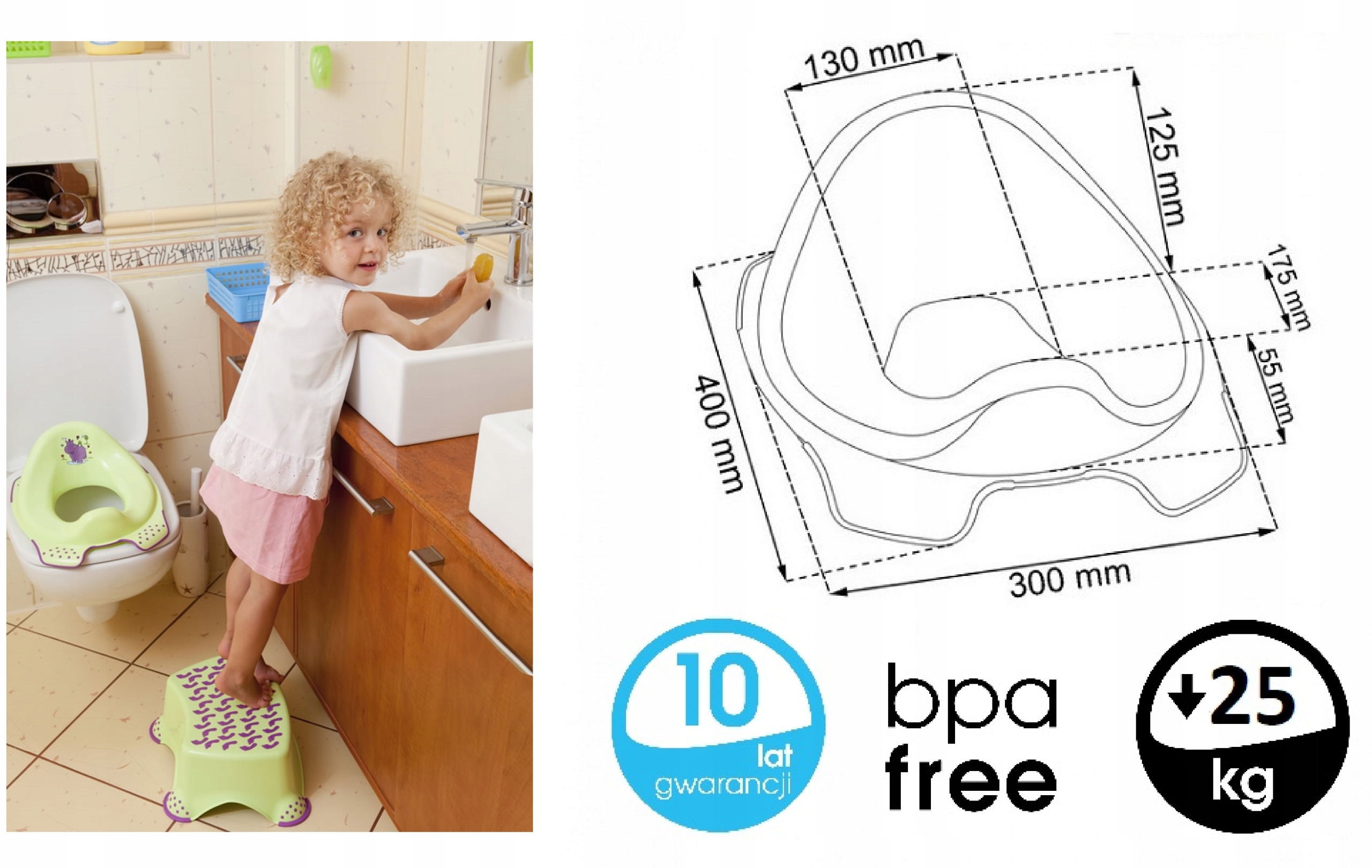 PODEST NAKŁADKA NA SEDES TOALETA antypoślizgowe Kod producenta 4052396044898