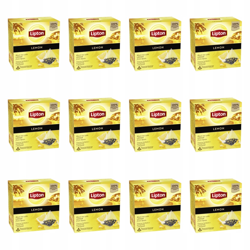 Lipton Piramidki Cytryna Czarna 20TB X12