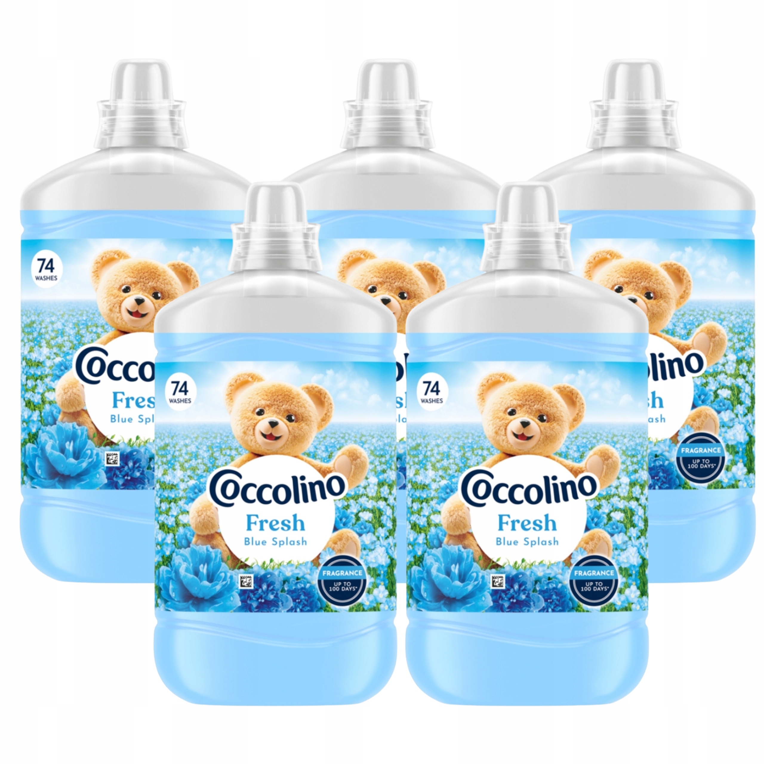 Coccolino Fresh Blue Splash Płyn do płukania tkanin 1702 ml (74 prania) x5