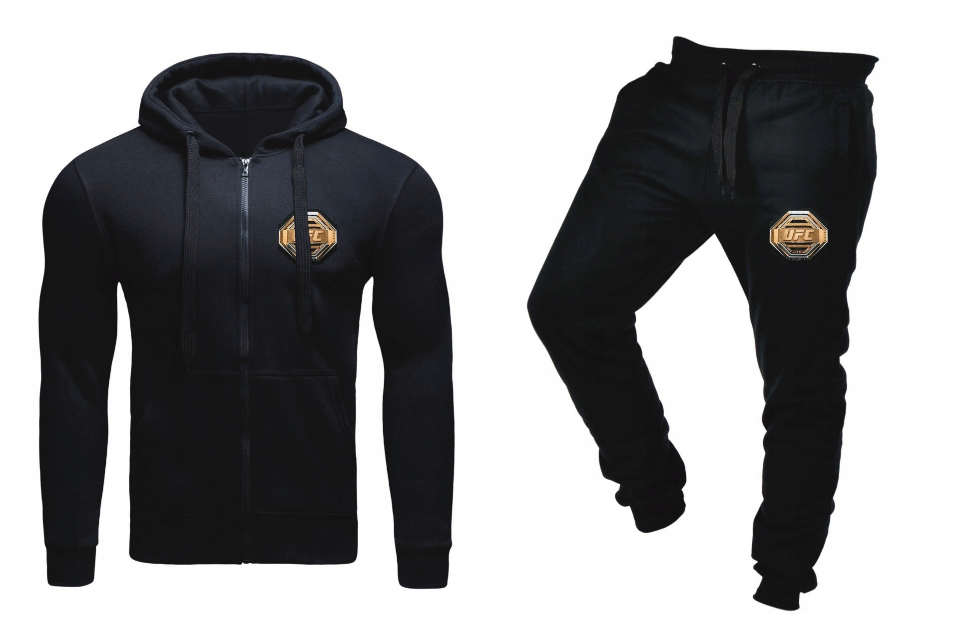 Tepláková Souprava Teplákovka Ufc Pánská Rozepínací Černá XL