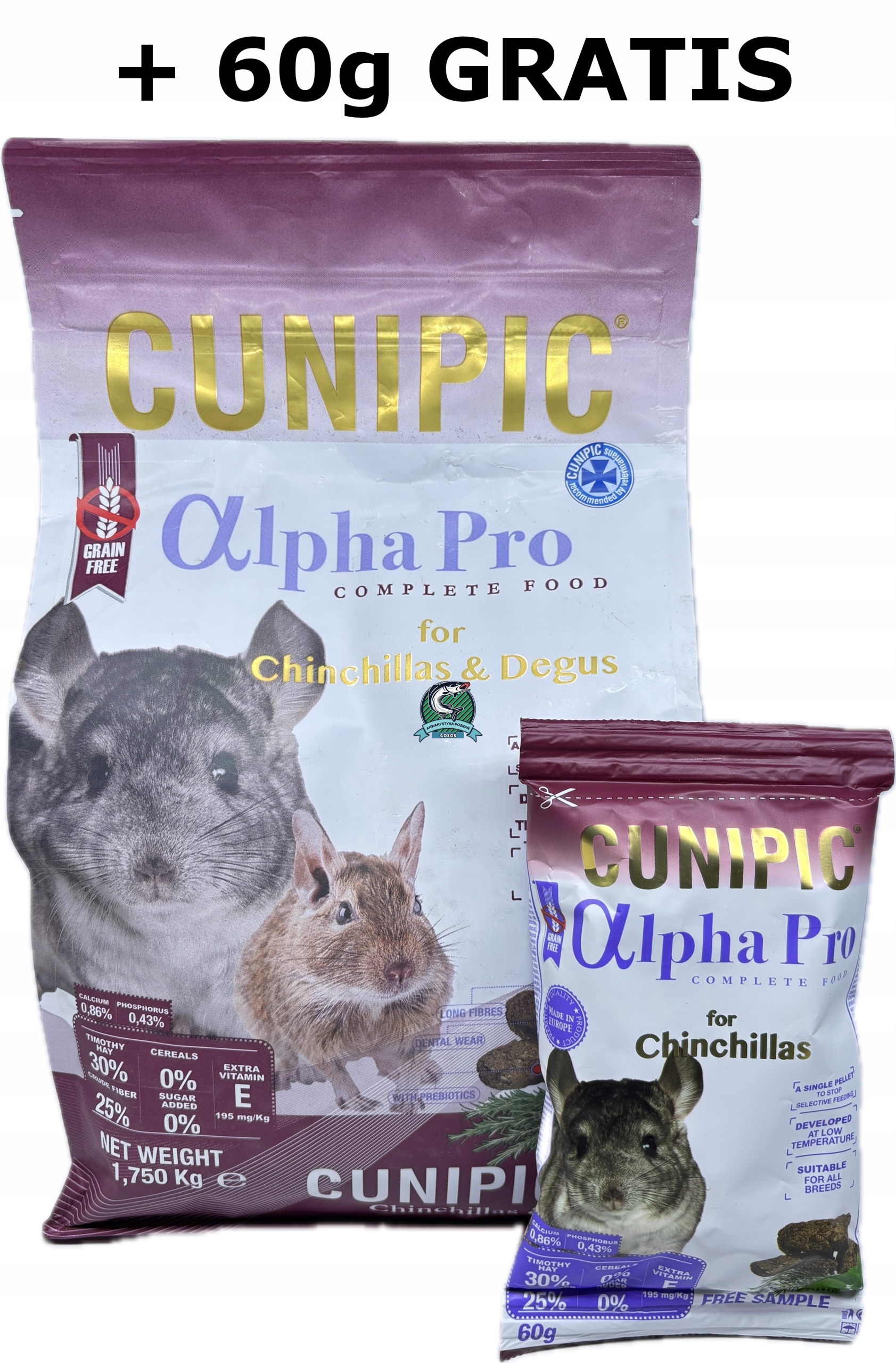 Karma dla szynszyli koszatniczek Cunipic Alpha Pro Chinchillas Degus 1,75kg