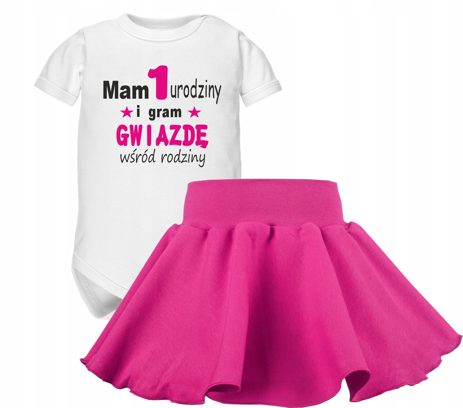 

Komplet dla dziewczynki Mam pierwsze urodziny i gr