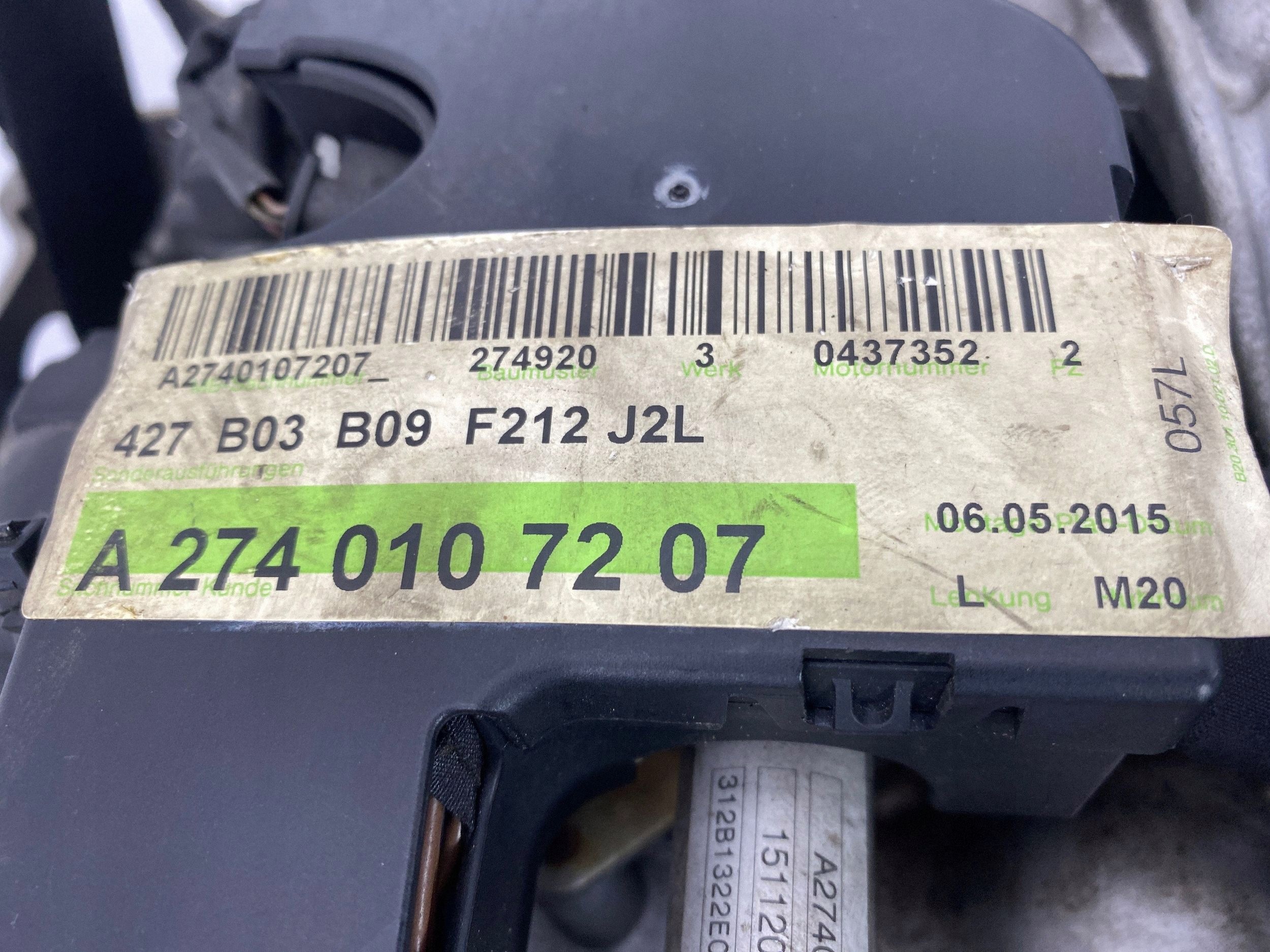 engine complete 274920 Mercedes E250 CGI W212 2015r 2.0 CGI 274.920