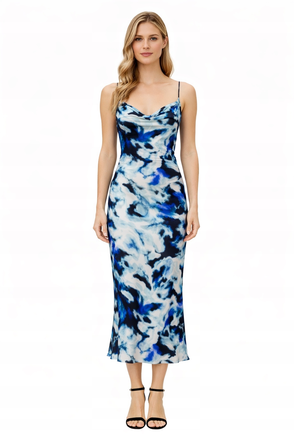 Vzorované MIDI Šaty Guess S Ramienkami L I1A