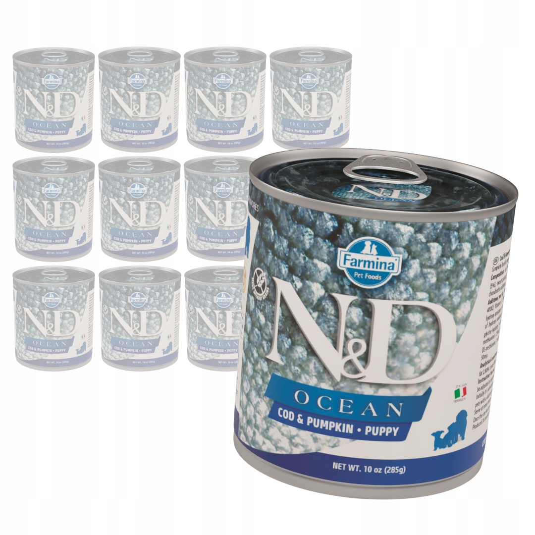 Levně Farmina N&d Dog Ocean Puppy 12x285g Vlhké Krmivo pro štěňata Příčesek a dýně