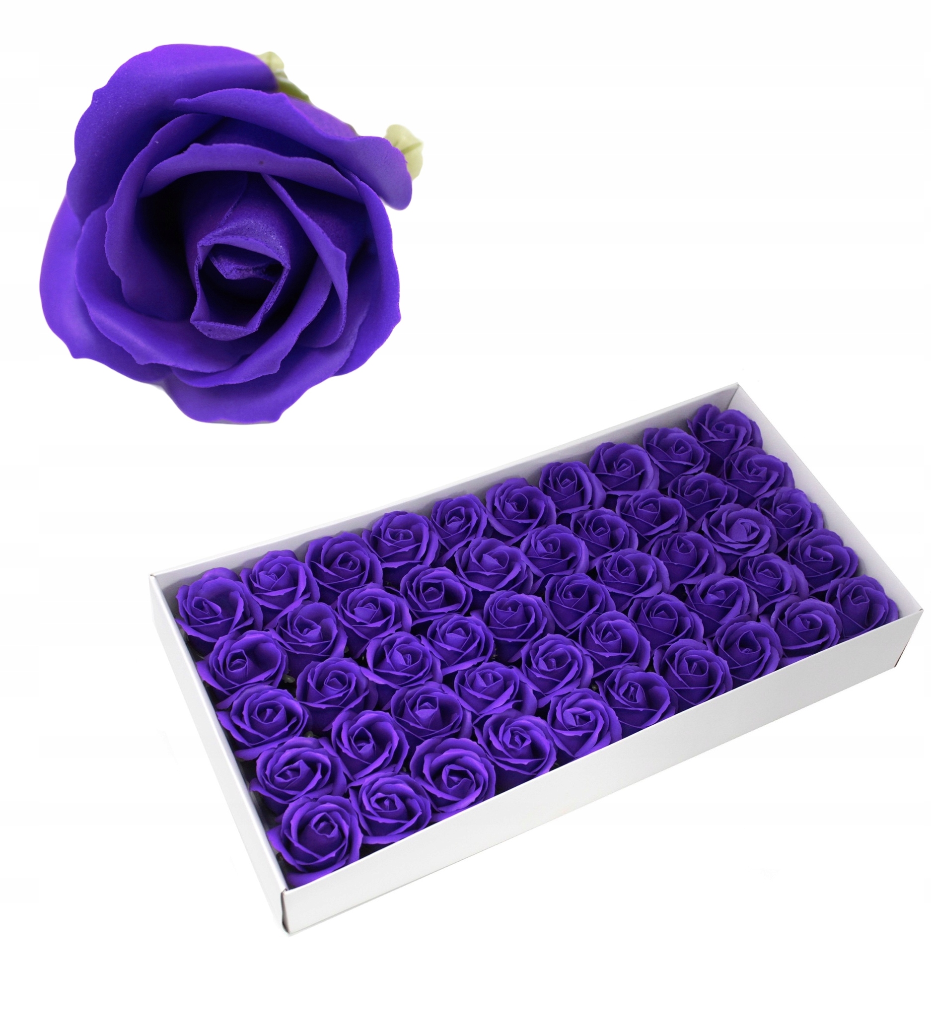 Voňavé mýdlové růže na narozeninovou kytici, krabička 50 Ks
