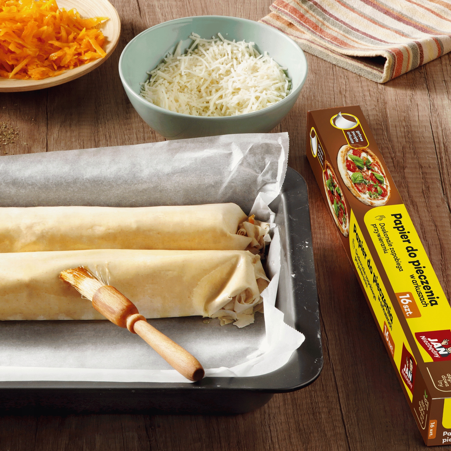 PAPIER DO PIECZENIA W ARKUSZACH 16 SZTUK JAN NIEZBĘDNY 42X38CM DWUSTRONNY Rodzaj papier do pieczenia