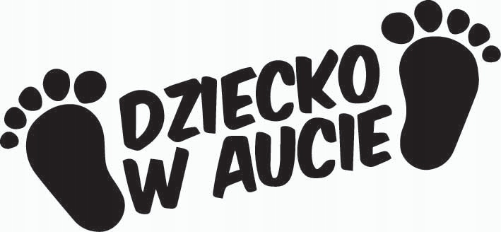 

Naklejka wlepka na auto samochód Dziecko W Aucie