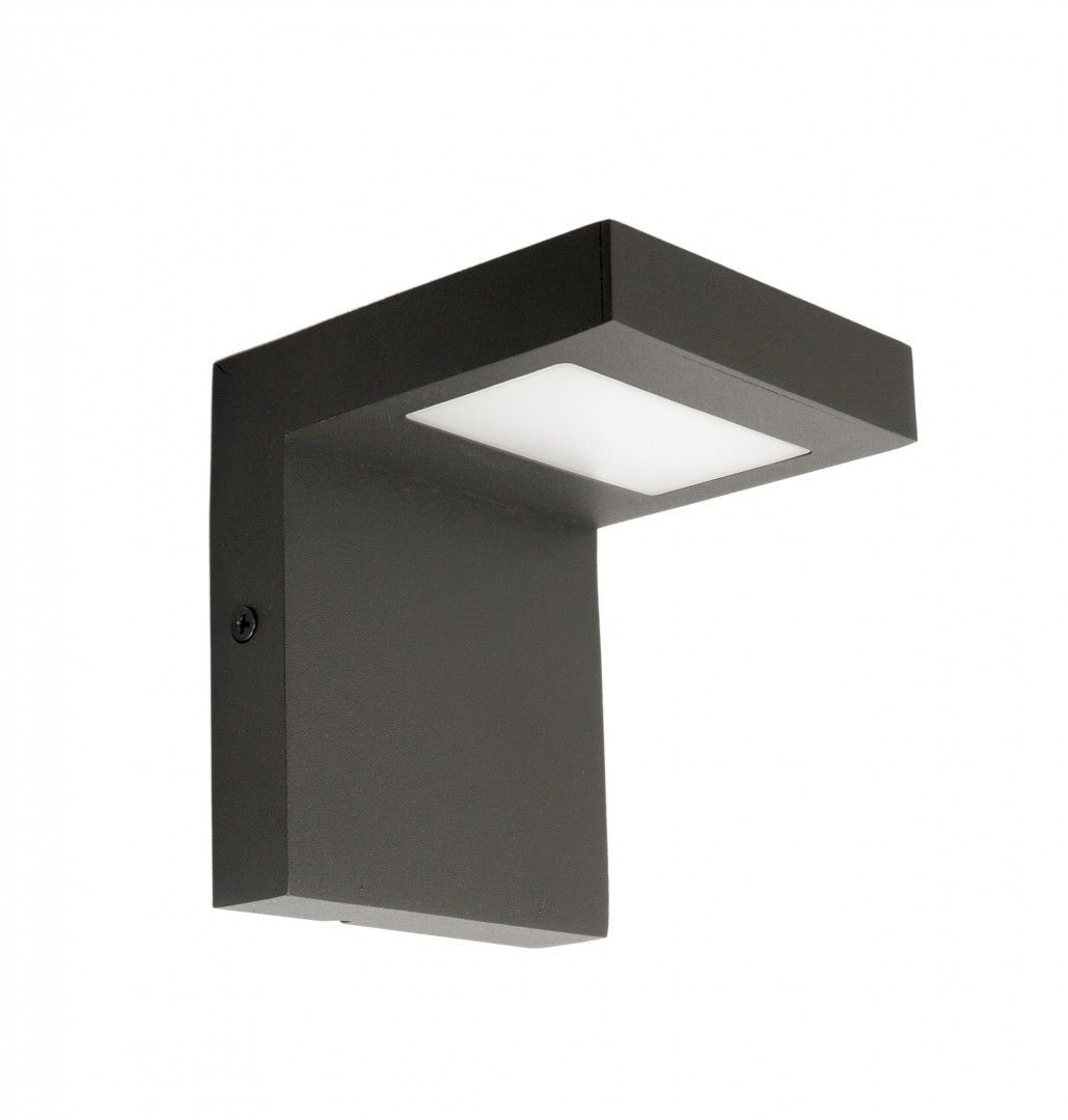 Zahradní nástěnné svítidlo ve tvaru písmene „L“ pro montáž na stěnu domu Karo Led