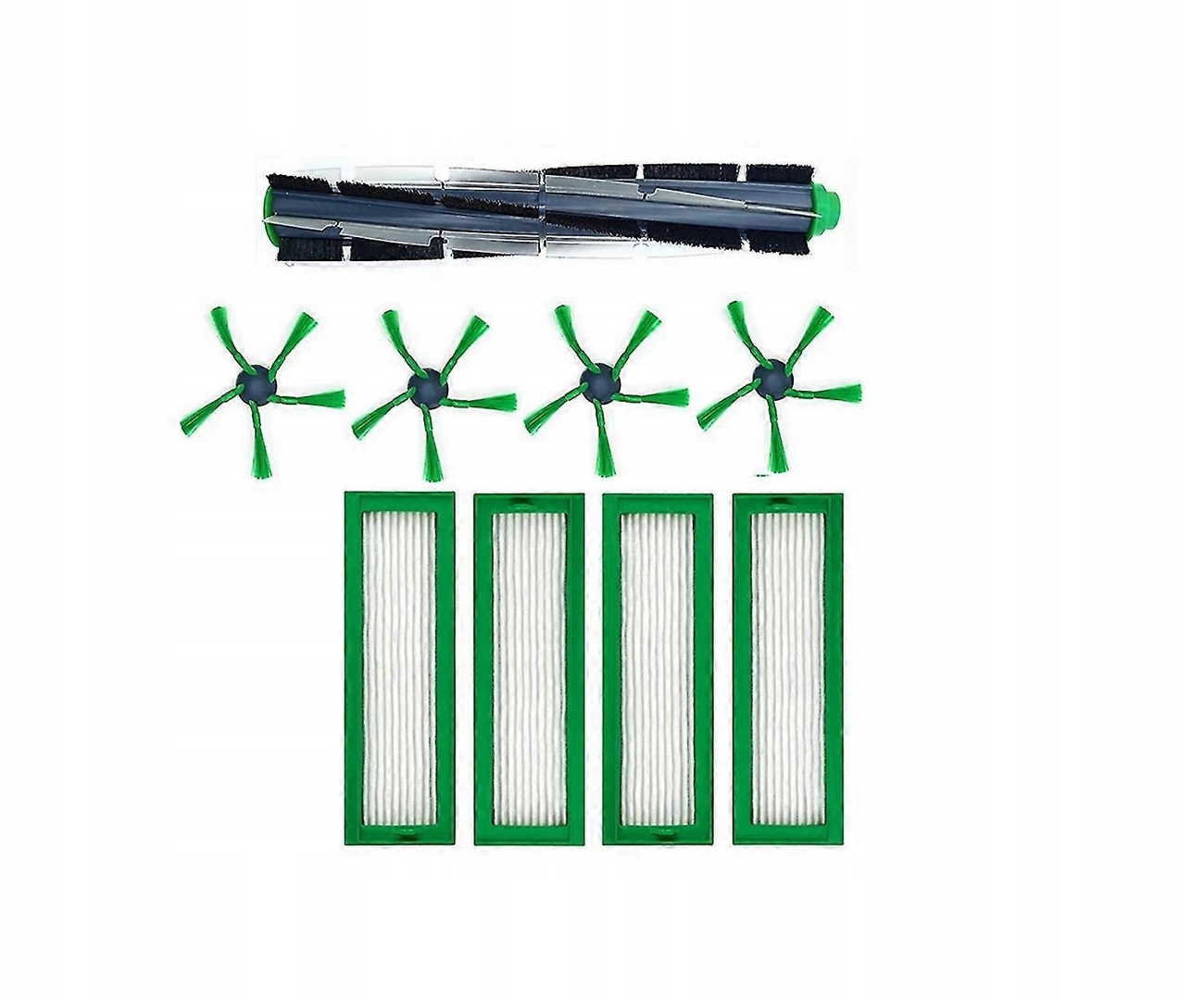 Wałek, 4x szczotki boczne 4x filtr Hepa do Vorwerk Kobold VR200 Vr 200 300