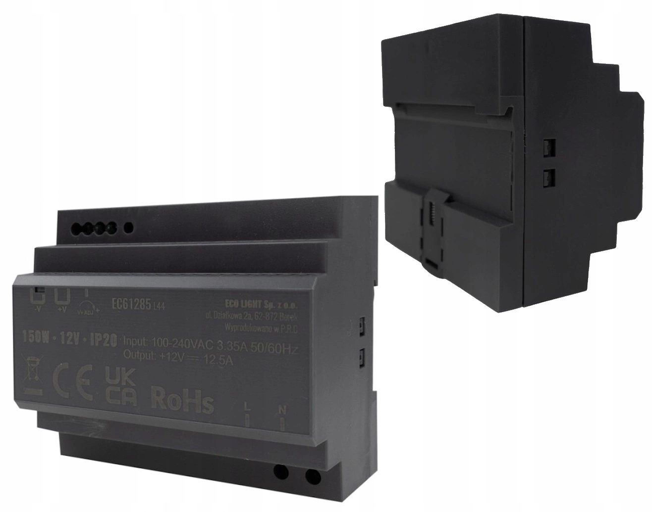 Napájecí zdroj pro Led pásky na Din lištu Premium 12V 150W 12,5A IP20 Ecolight