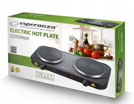 MOCNA PRZENOŚNA DWUPALNIKOWA KUCHENKA ELEKTRYCZNA Model EKH010K