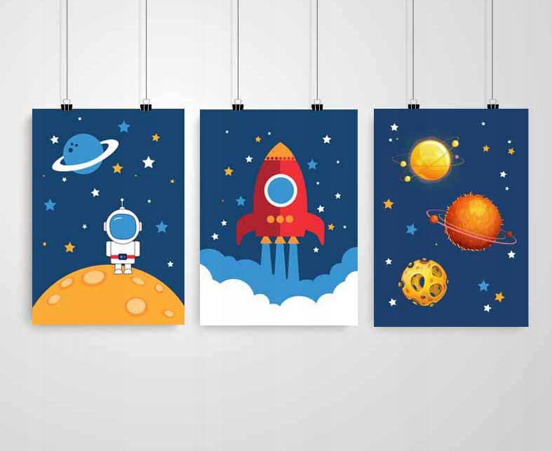 

Plakaty, plakat Kosmos, Planety, Kosmonauta 3xA3