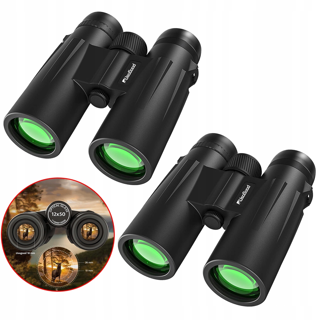 Lovecký Dalekohled 12X50 Hd Stativový Adaptér Pro Telefon 2KS Taška BAK-4