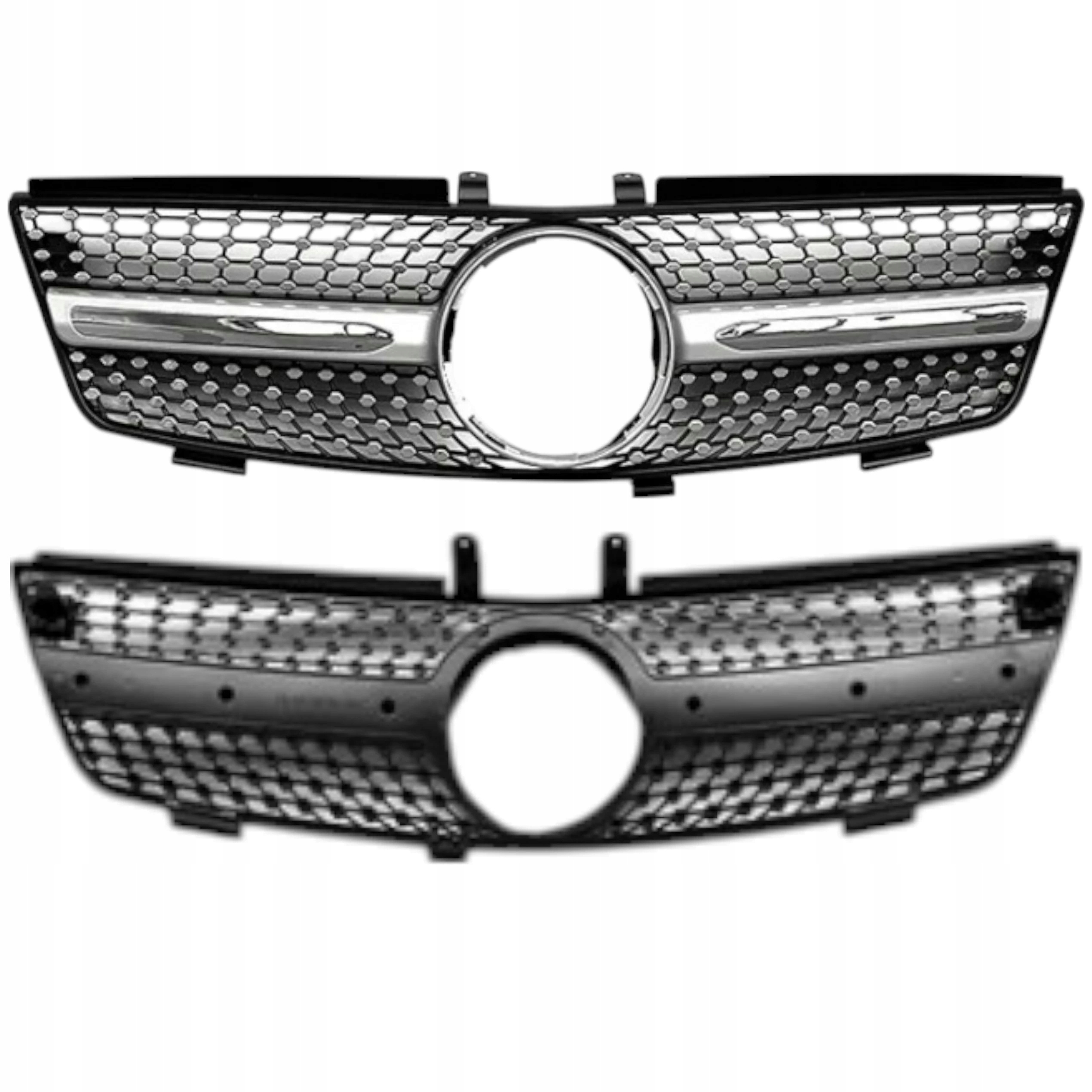 Gril Atrapa Přední Chrom Chladiče Mercedes ML W164 2005-2009 Diamond