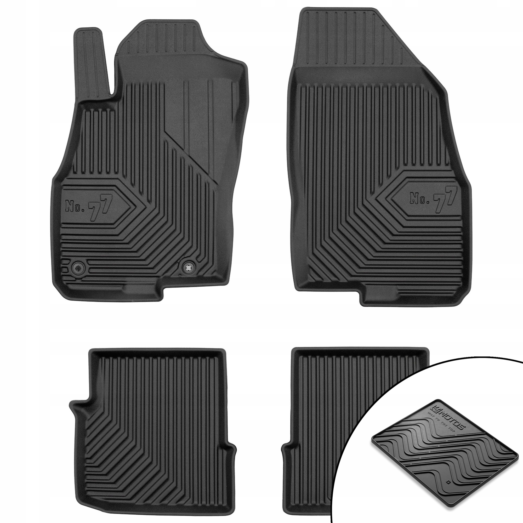 Gumové koberce č.77 Fiat Punto Evo 2009-2012 Hatchback 3-dveřové, ne