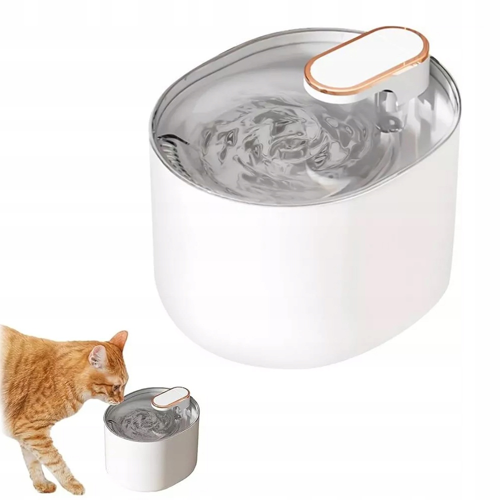 Levně Fontána pro kočky psa Dávkovač pro zvířata na vodu 3L Tichá Led