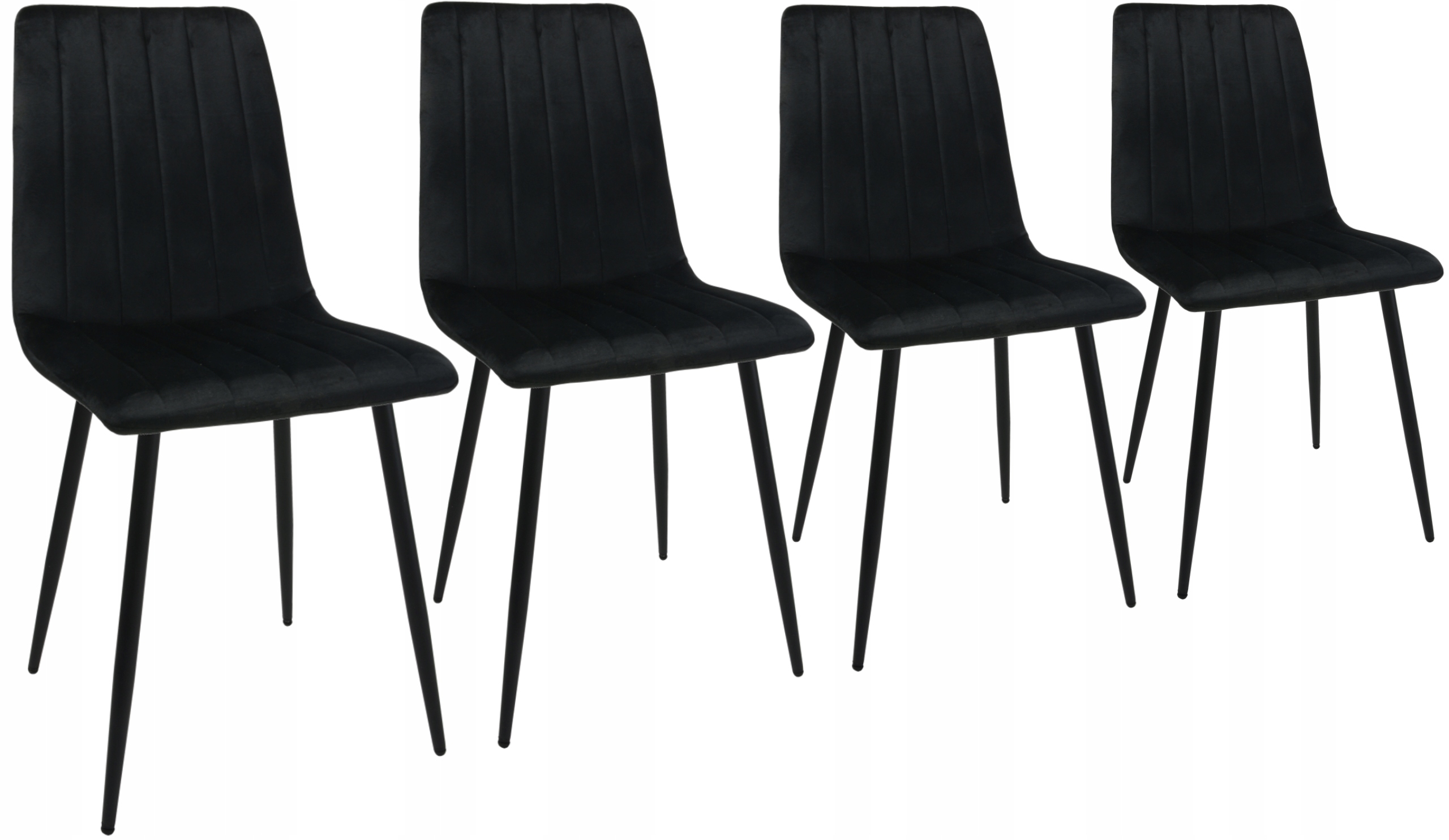 Sada 4 židlí DankorDesign Axa, černá