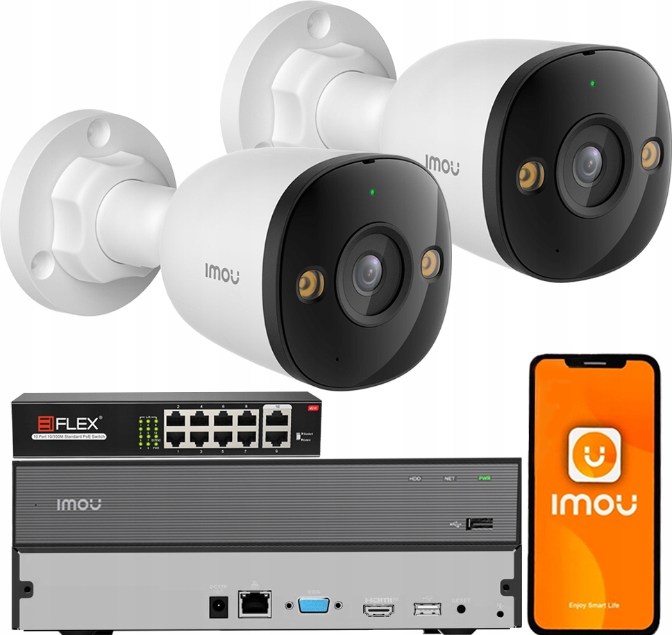 Monitorovací sada 8MPx 2 Ip kamery IPC-PS3EP-8Q0 Imou Audio Led