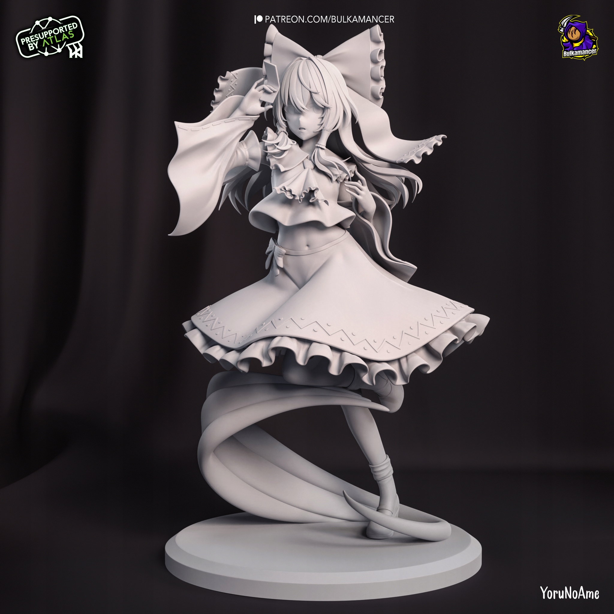 Figurka Reimu Hakurei Touhou Project Bulkamancer 3D tisk 14K Dárek